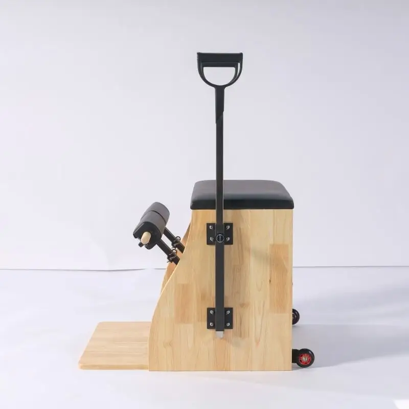 Custom Commercial Oak Wood Wunda Chair for Yoga & Pilates Studio Portable with Stainless Steel Spring Adjustable for Body Health