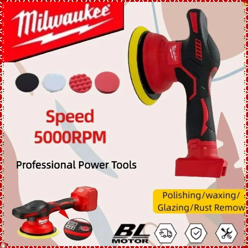 

Milwaukee 8 Gears Cordless Car Polisher Electric Polisher Automobile Car Polishing Sealing Glaze Machine For Milwaukee Battery