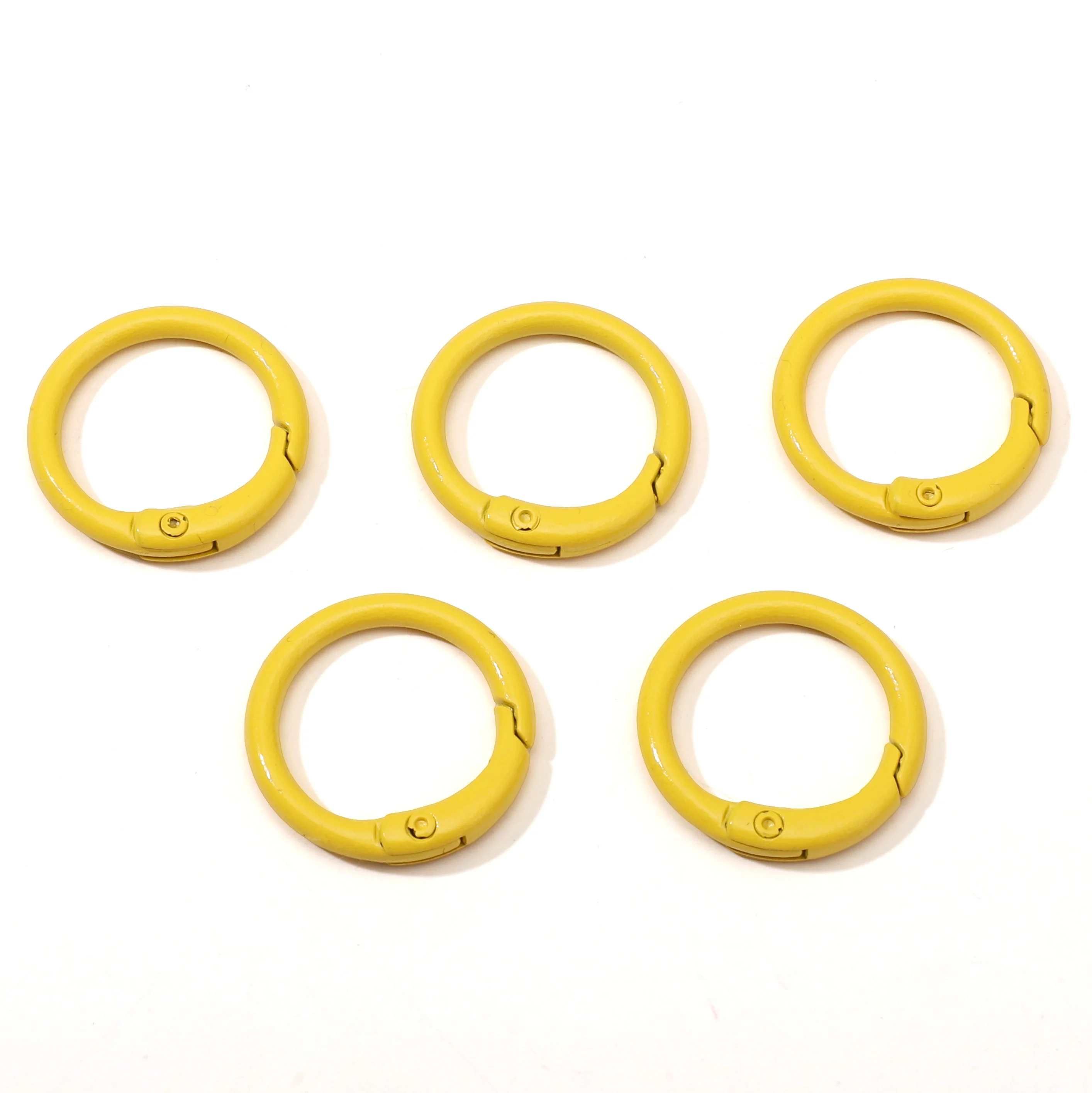 5Pcs Colorful Alloy O Ring Keychain