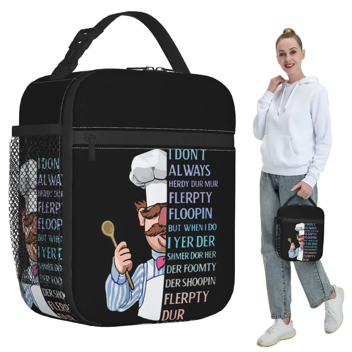 The Swedish Chef - I Dont Always Herdy Dur Mur Insulated Lunch Bag for Kids School Cooler Thermal Food Box Tote Lunch Boxes