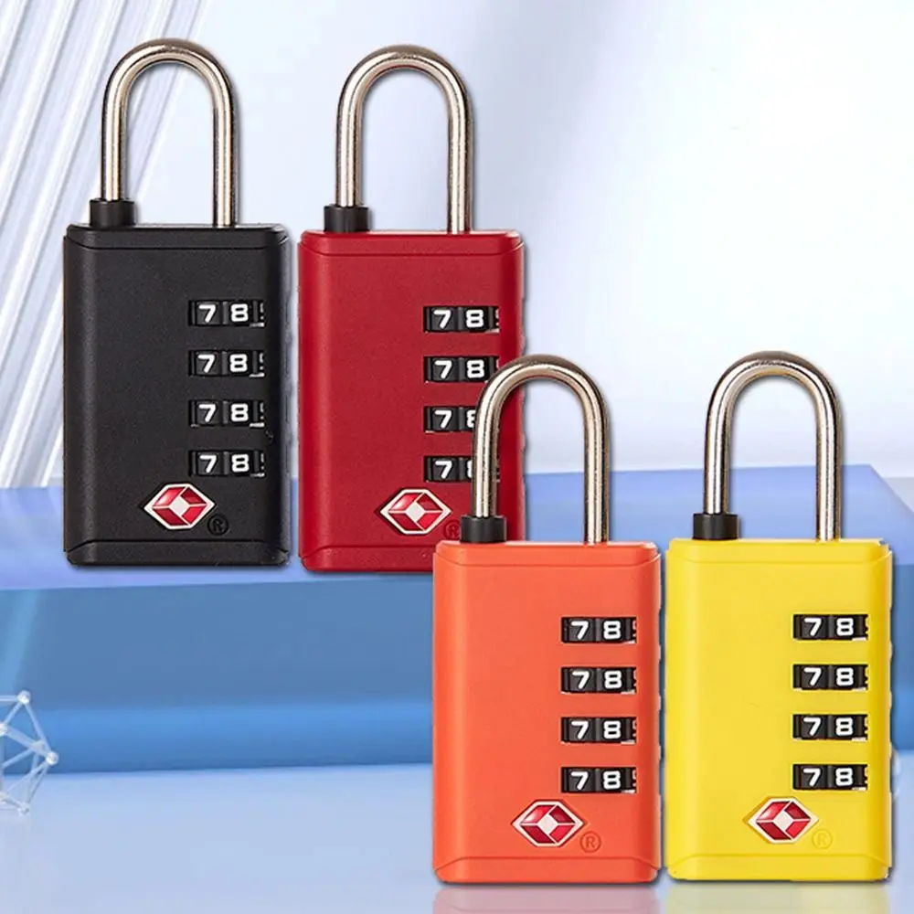 Portable TSA 4 Digit Combination Lock Anti-theft Security Tool Cabinet Padlock Customs Password Lock for Travel