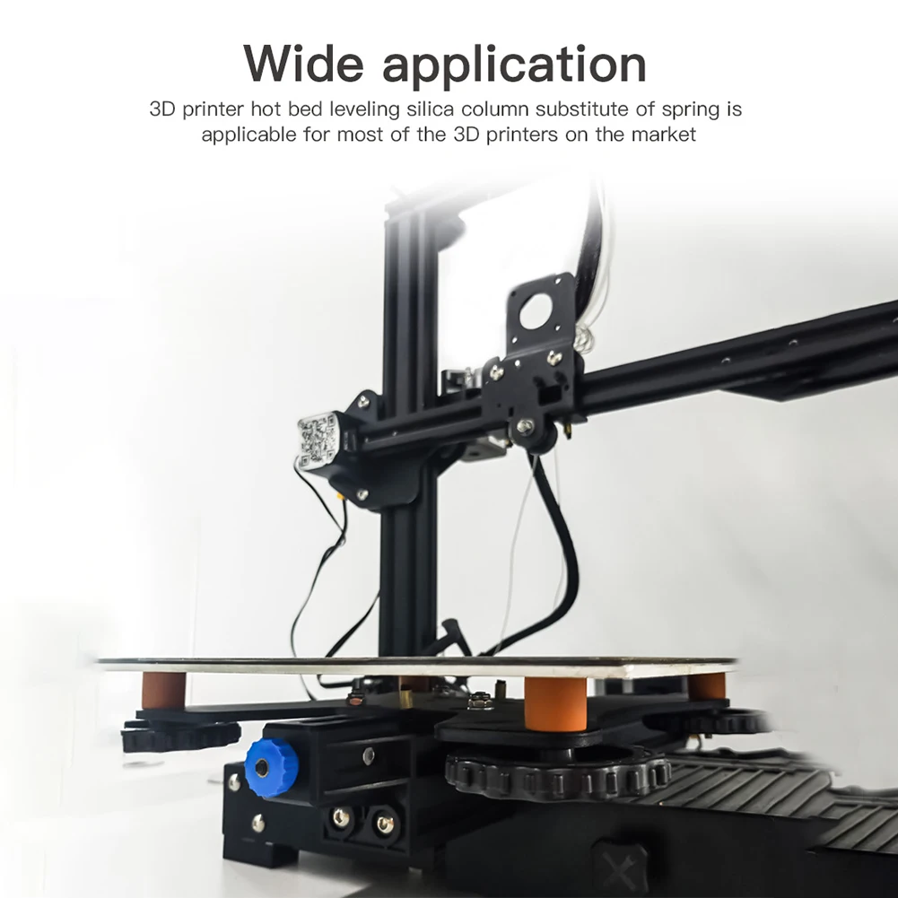 4pcs Silicone Hot Bed Leveling Columns Solid Spacer Platform Leveling Column for Creality CR-10 10S 10 V2 10 Mini