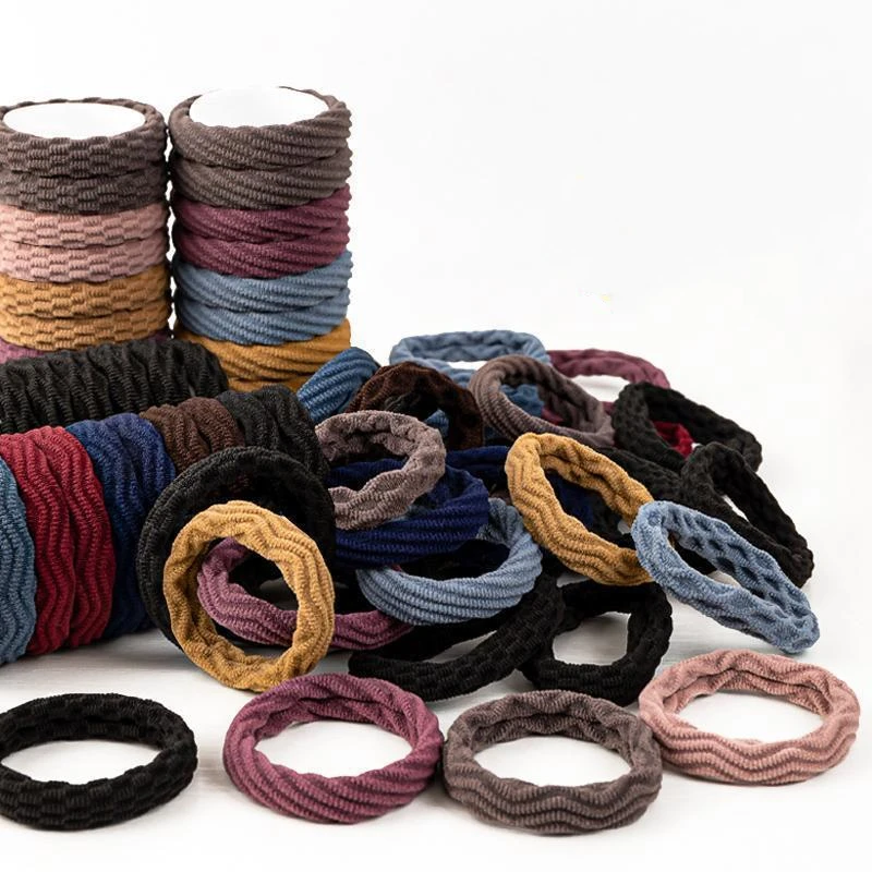 

20PCS High Elasticity Fashion Hair Rope High Elasticity Jacquard Pattern Hair Ring Fashion Women's Headband Hair Accessories