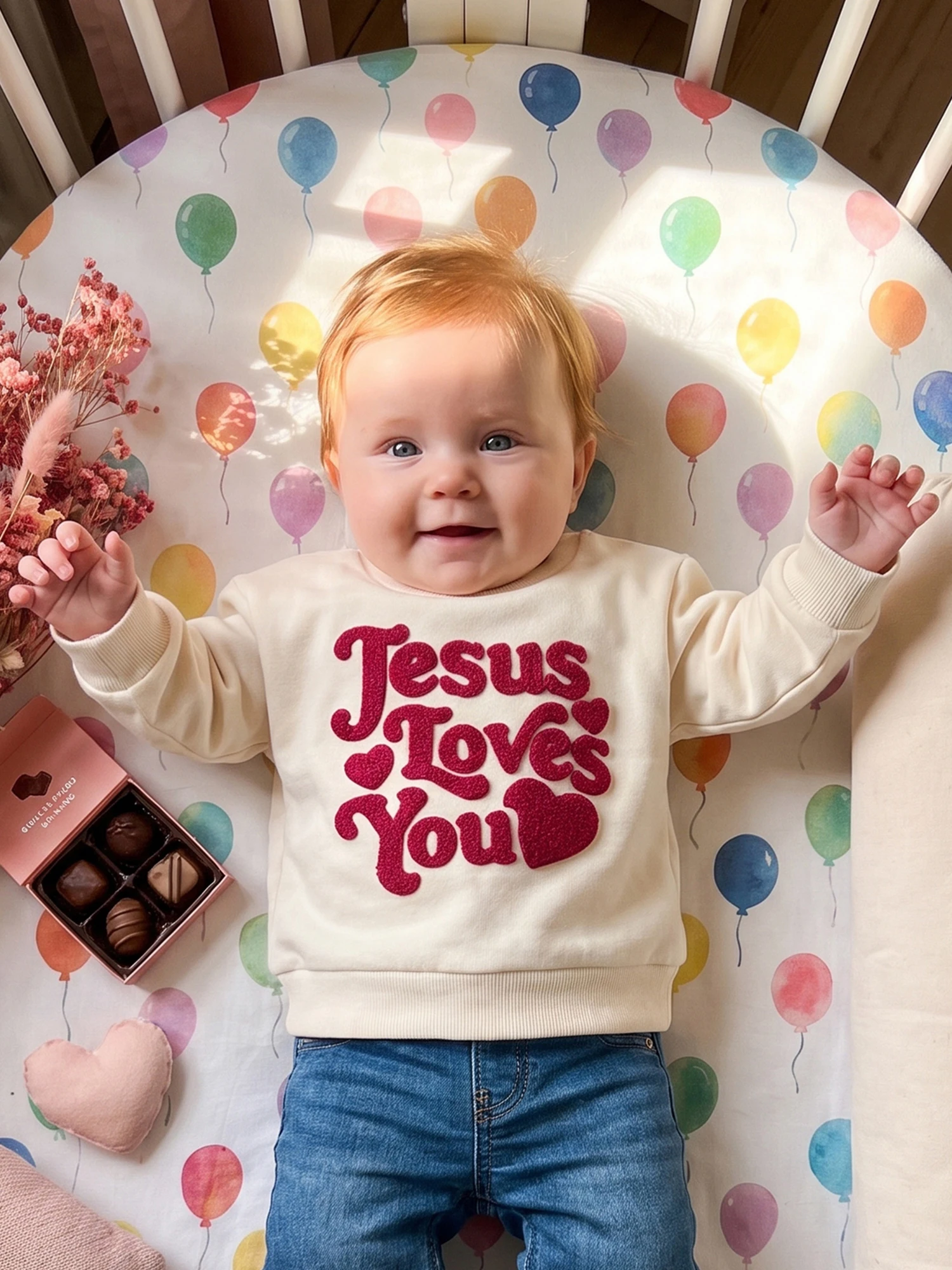 Sleeve Pullover Long Valentines Baby Toddler Baby Embroidered Long Sleeve Top Rated Toddler Baby Valentines