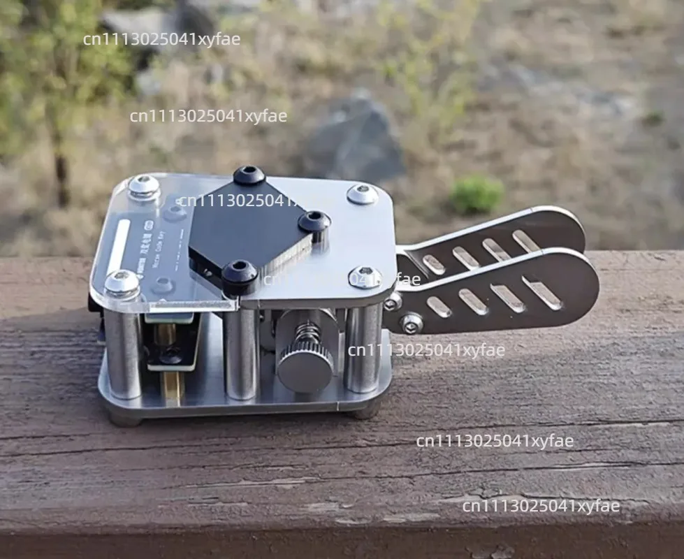 Metal Magnetic Base CW Morse Key Dual-Paddle Telegraph Key Keyer For Ham Radio