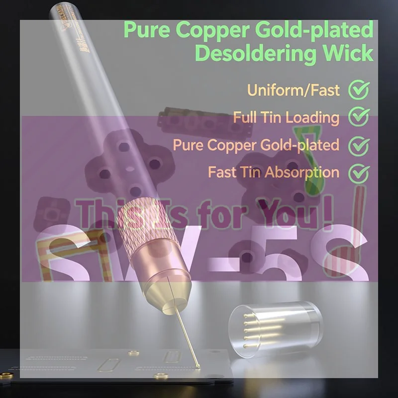 

【MA】Gold Plated FPC Connector Reballing Solder For Phones Motherboard BGA CPU Chip Soldering Repair Suction Tin Tools