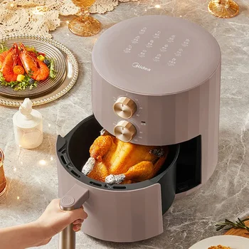 Image Midea 5-liter large-capacity air fryer household smart multi-function all-in-one electric fryer new fully automatic air fryer