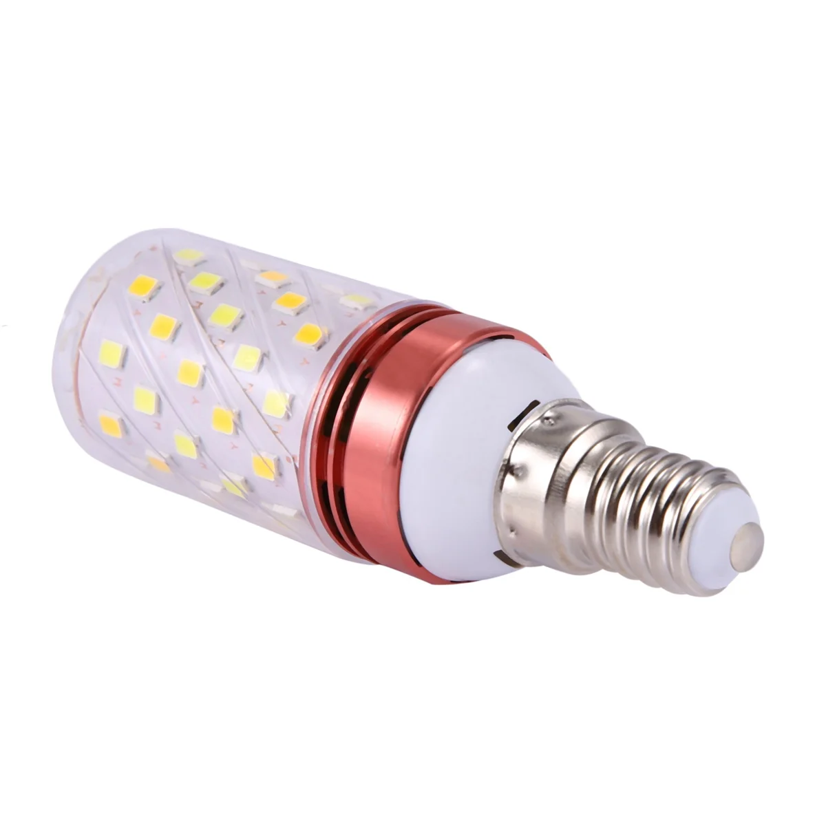 A71P 4X 3 درجات حرارة اللون المتكاملة SMD LED مصباح الذرة E14 AC85V - 265V أبيض دافئ عالي الضوء 12W #4