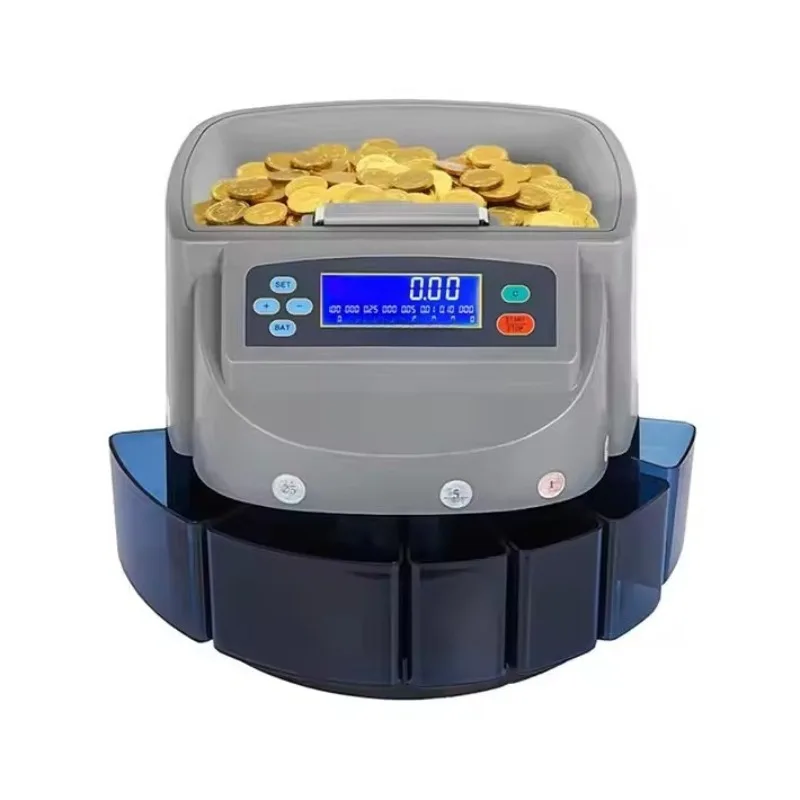 

Automatic Coin Sorter and Counter Machine Large LCD Coin Counter Industrial Supports All Denomination of US Coins