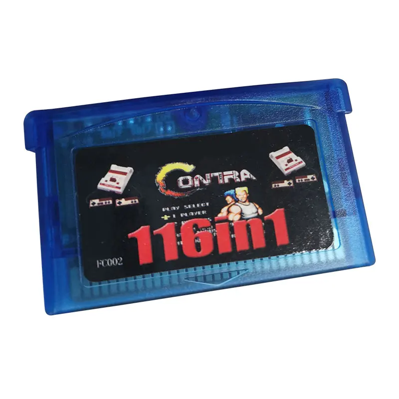 116 In 1 Nostalgia NES Games Cartridge For GBA SP NDS Video Consoles English