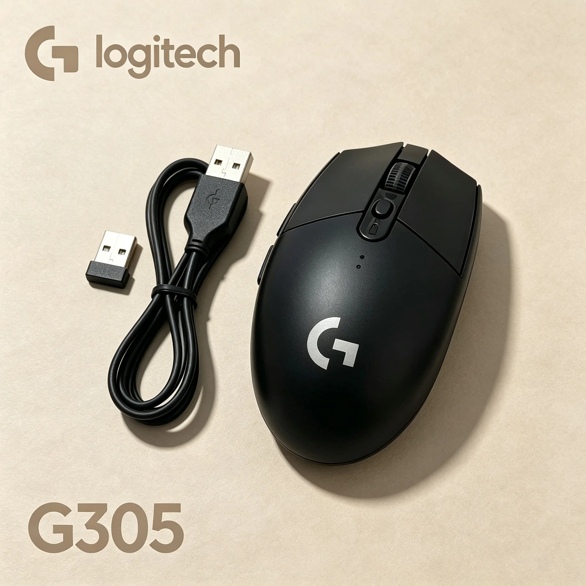 Logitech G305 E‑sports Wireless Mouse With Transfer Adapter Cable 6 Programmable Buttons Gaming Mice For PC Laptop Office Daily