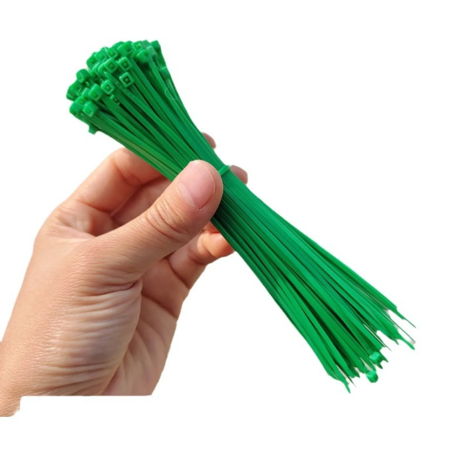 100Pcs Green Zip Ties, Handicrafts, Tying and Fixing Cable Ties, Green Zip Ties