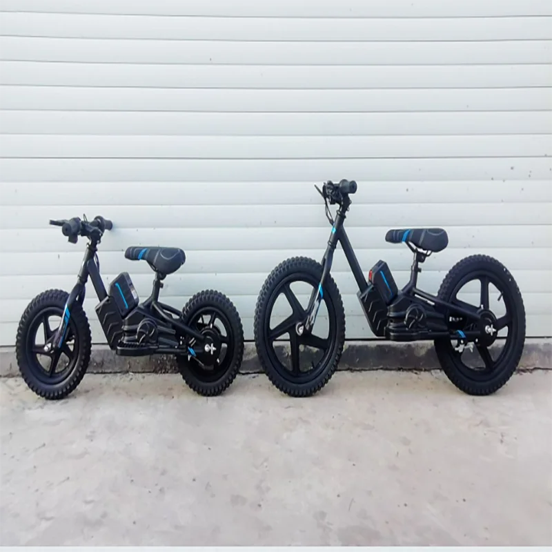 200W21V Electric Kids Balance Bike  Children Bicycle 16 Inch Colored Steel Bead Training Bike 5-12 years old