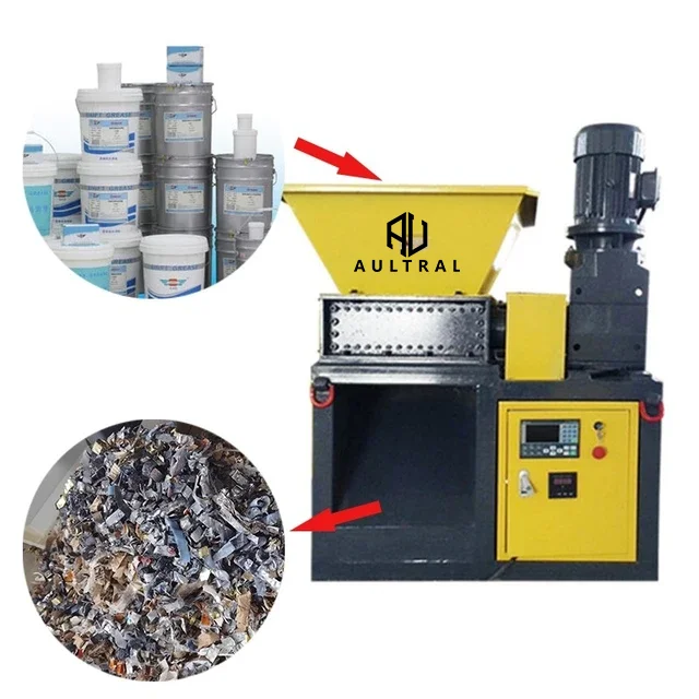 Solid Plastic Shredder Machine Small Industrial Cardboard PET Bottle Waste Mini Shredder Machine