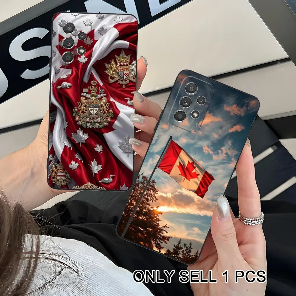 Canada Flag Phone Case for Samsung Galaxy A26 25 24 23 22 21 17 16 15 14 13 12 11 5G Soft TPU Shockproof Cover