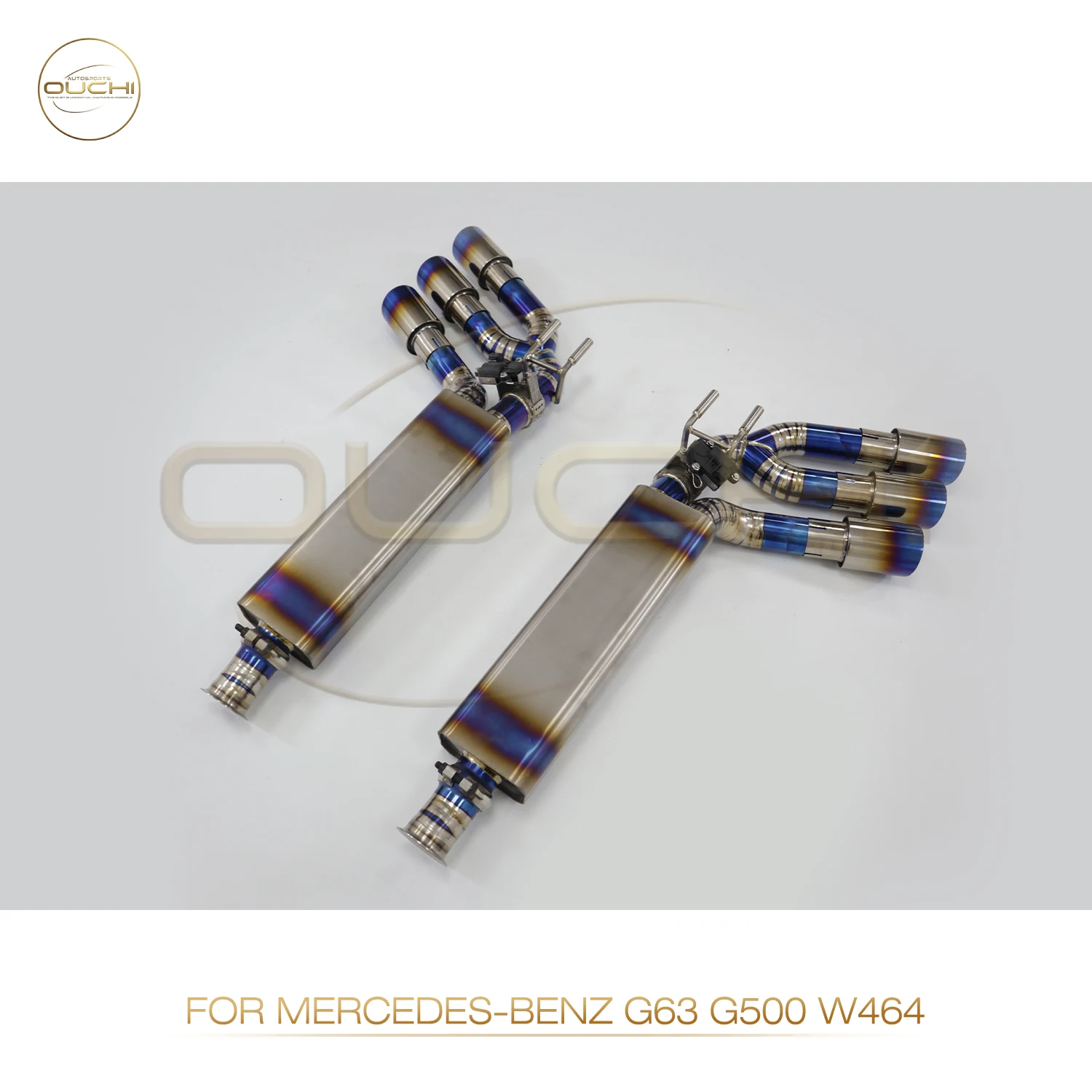Sistema de Escape OUCHI em Aço Inoxidável Performance Catback para Carro Mercedes Benz AMG G63 W464 com Válvula