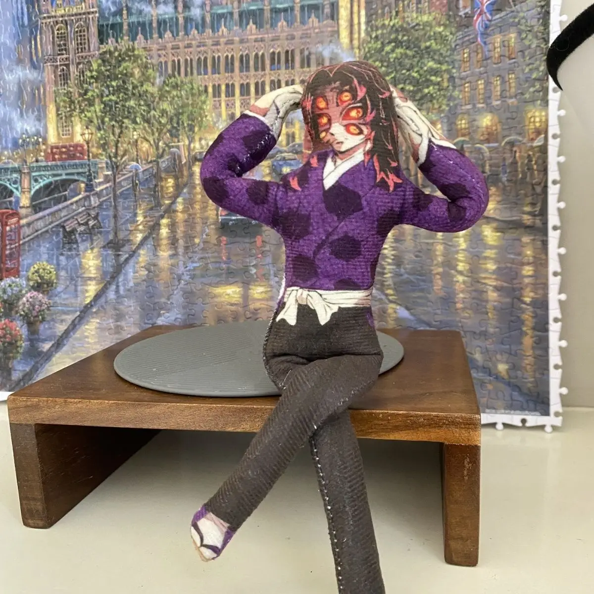 

Плюшевая кукла Kokushibo Upper Moon One с гибкой рамкой, подвижная фигурка ручной работы, декор комнаты