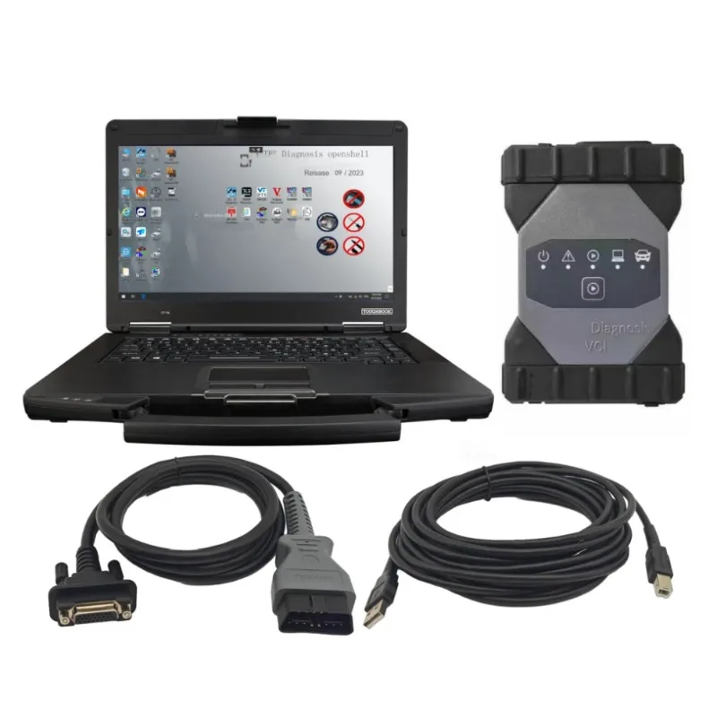 Best MB Star C6 with laptop CF54 support DOIP wifi Multiplexer VCI with V2023.09 SSD software for Truck car diagnosis tool