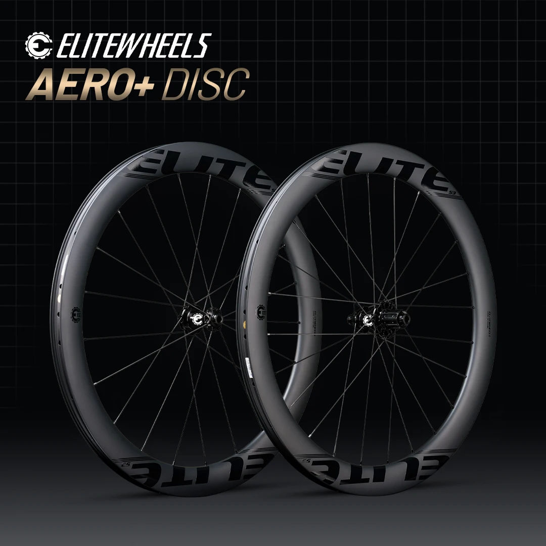 

ELITEWHEELS Newest Aero+ Road Wheels With Wing 20 Spokes Ratchet System 50T Ceramic bearing Hub 23mm inner Width Carbon Wheelset