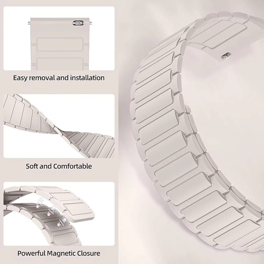 Силиконовый ремешок с магнитной петлей 22 мм для Amazfit Bip 5 6 46 мм, браслет Amazfit BALANCE 2/Cheetah Pro GTR 4 2 2e 3Pro GTR, ремешок 47 мм