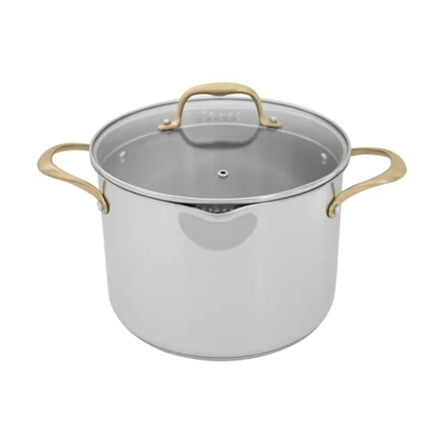 طقم أواني طهي من الفولاذ المقاوم للصدأ غير سام مكون من 10 قطع (CWSETL-ST-10)