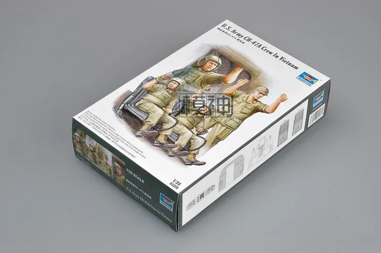 

Военная модель Trumpeter, модель сцены, кукла, голый ребенок, 1/35, война во Вьетнаме, армия США, CH-47A, команда группы, солдат 00417