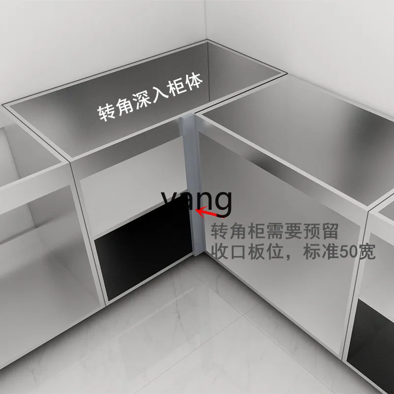 LH304 stainless steel cabinet custom storage laminate cabinet assembly 2-in-1 household kitchen cabinet