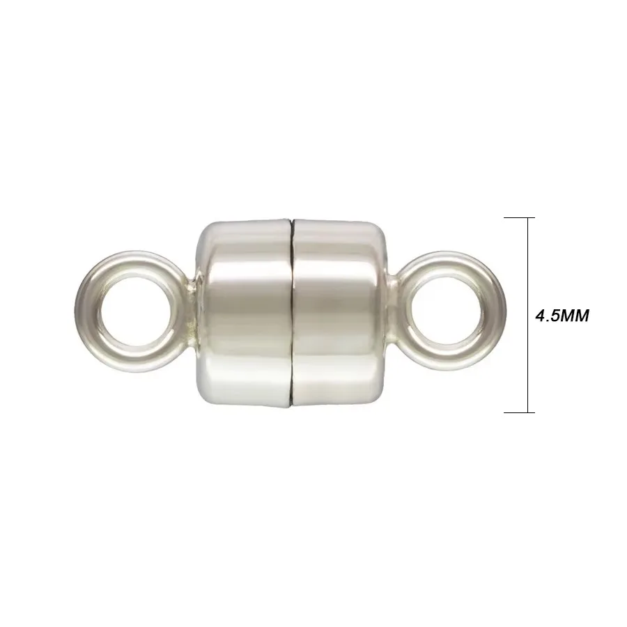 925 Sterling Silver 5.5MM Magnetic Clasps Silver Jewelry Accessories Clasps for Necklace Making Handmade Jewelry Findings