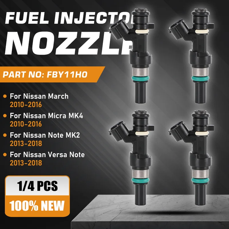 

Car Fuel Injectors Nozzle For Nissan March Nissan Micra MK4 Nissan Versa Note Renault Pulse 1.2L 2010-2016 FBY11H0 16600-1HC0A