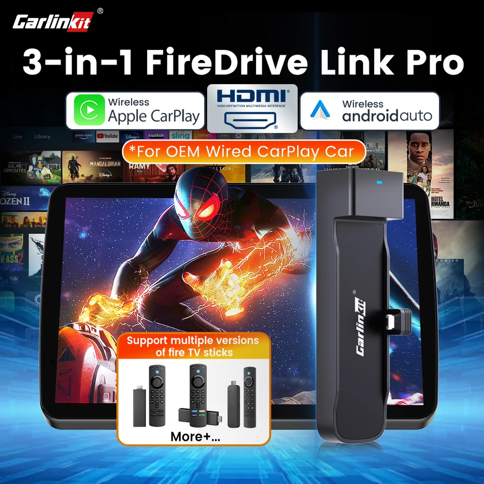 当日発送！CarlinKit FireDrive Link Pro CarlinKit FireDrive Link Pro CarPlay/Android Autoワイヤレス化