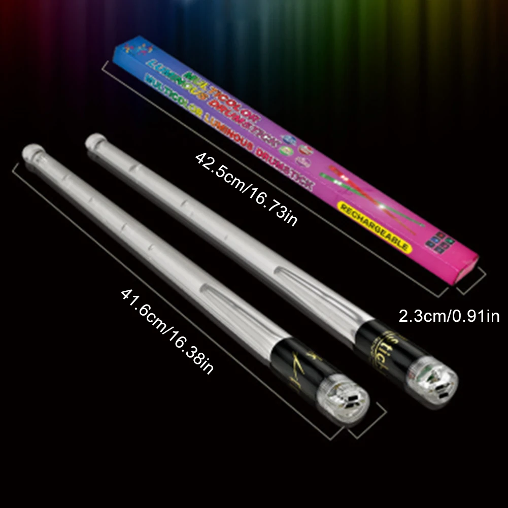 LED تضيء أفخاذ 15 لون تغيير توهج في الظلام أفخاذ LED تضيء عصي طبلة الجاز عصي الطبال الهدايا #5