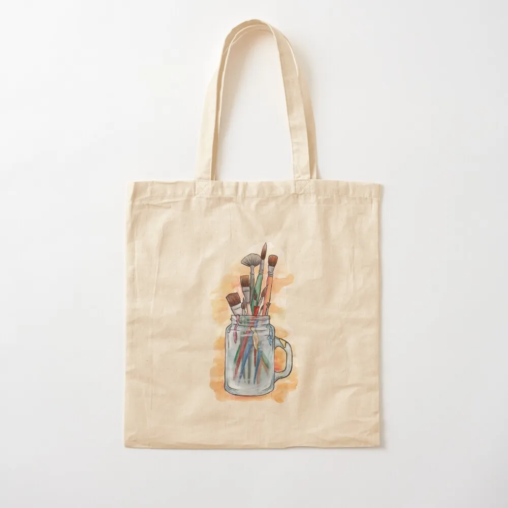 Paint Brushes Tote Bag woman shopping bag shopper bag women canvas tote men Women's tote