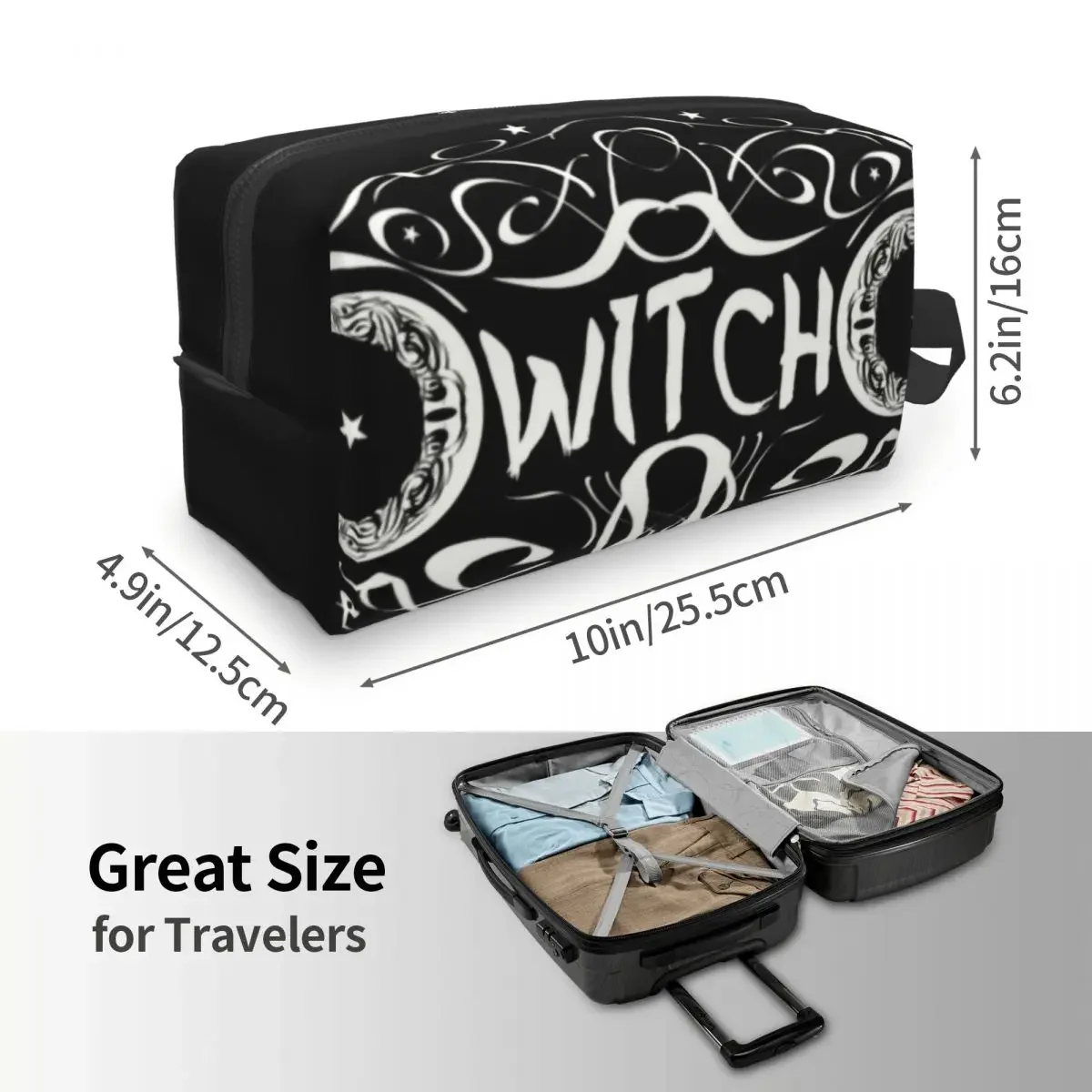 Travel Witch Tripple Moon Toiletry Bag Fashion Cosmetic Makeup Organizer Women Beauty Storage Dopp Kit Case