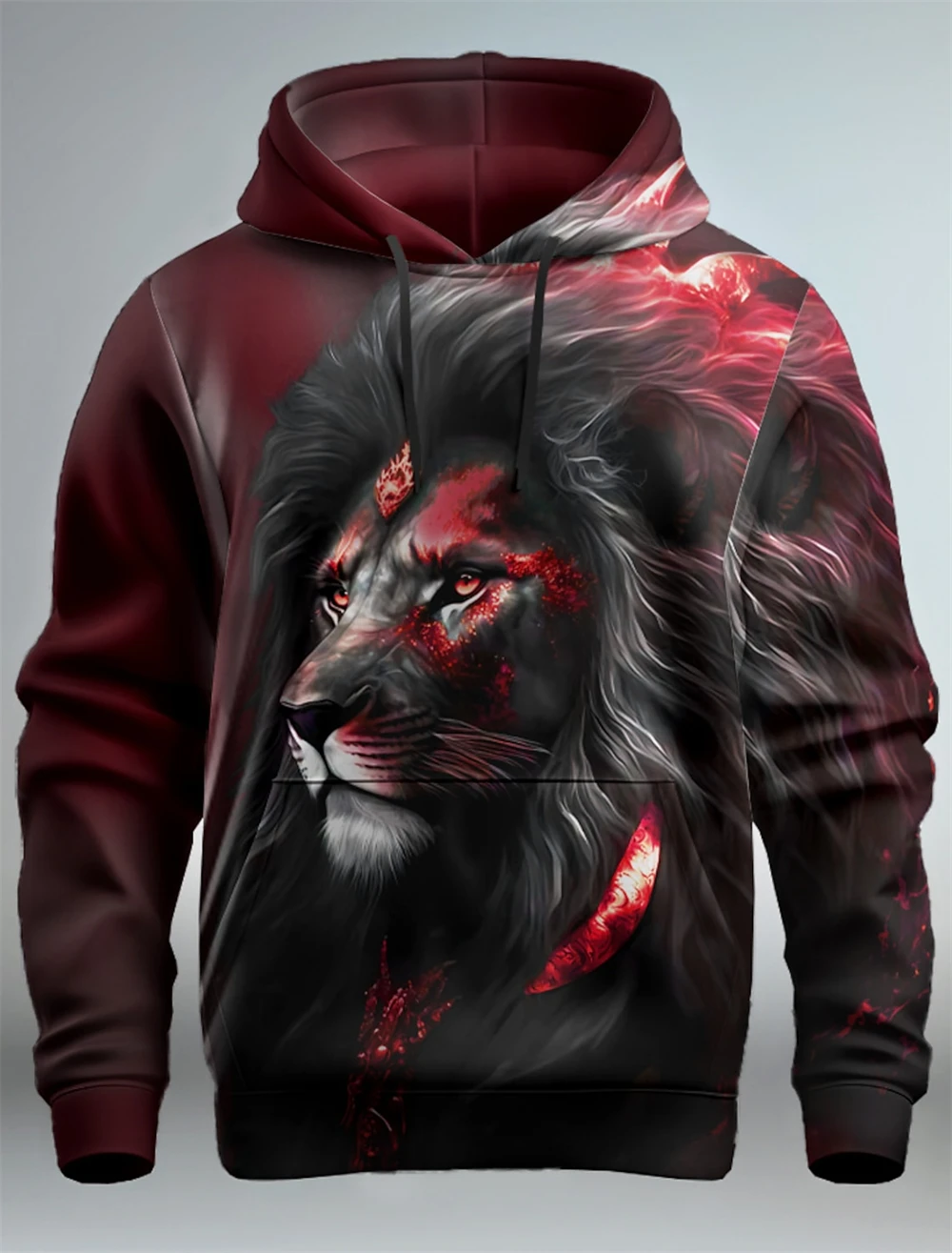

Новая мужская толстовка с 3D принтом животного льва, весенне-осенняя повседневная толстовка с длинными рукавами, уличные свободные толстовки, мужские топы