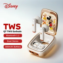 Disney-Q7 Space Capsule TWS Earbuds com microfone, Mickey e Minnie fones de ouvido Bluetooth, estéreo HiFi, fones de ouvido para IOS e Android