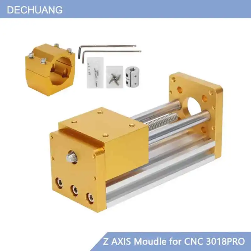 CNC3018plus Metal CNC Z Axis Module Without Stepping Motor Apply Spindle Hole 52mm Aluminum Sliding Table