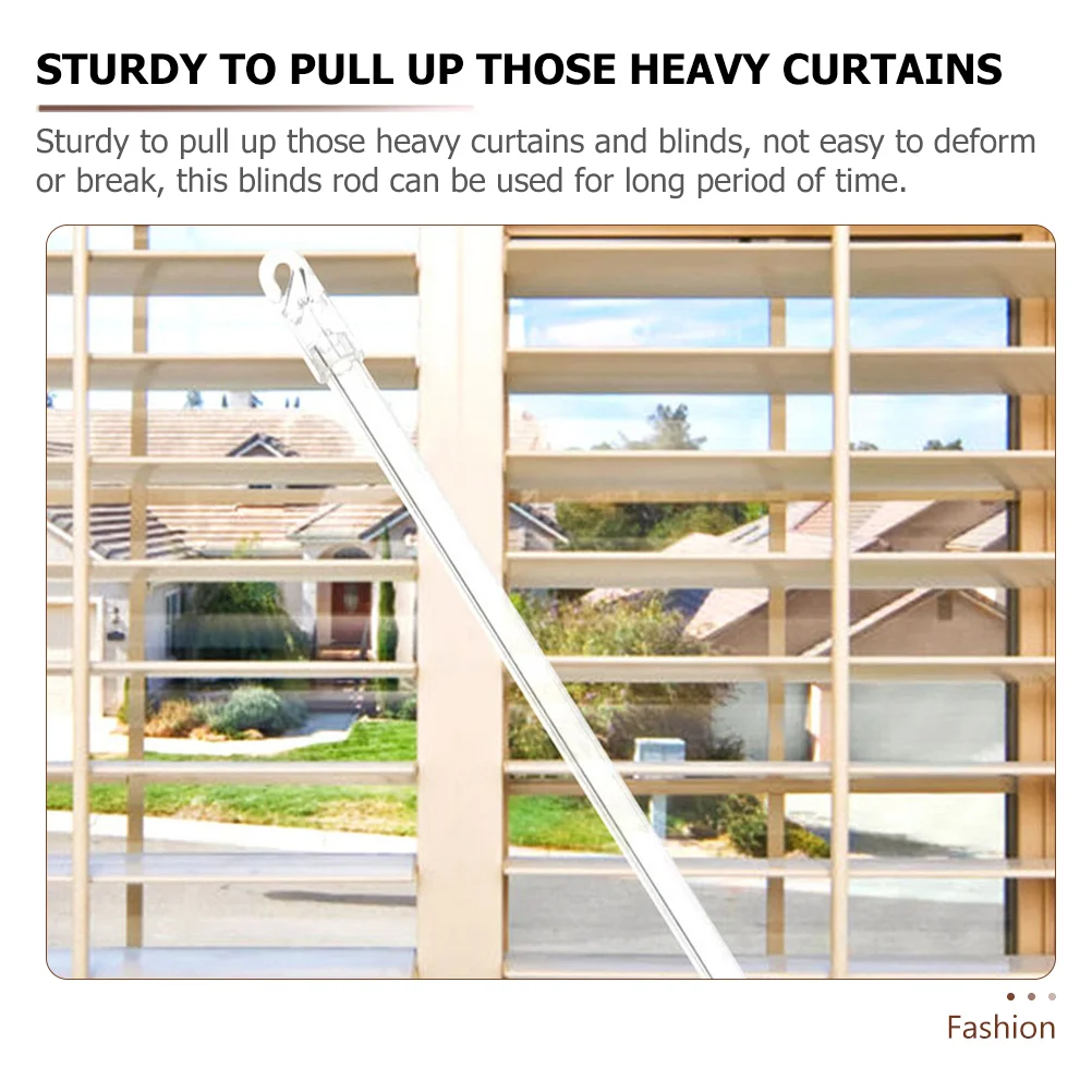 Venetian Blind Rod Vertical Sheer Curtains Drapes White Rods Drapery Stick Pull Window Office