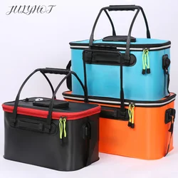 Portable EVA Fishing Bag Collapsible Fishing Bucket Breathable Live Fish Box Camping Water Container PanBasin Tackle Storage Bag