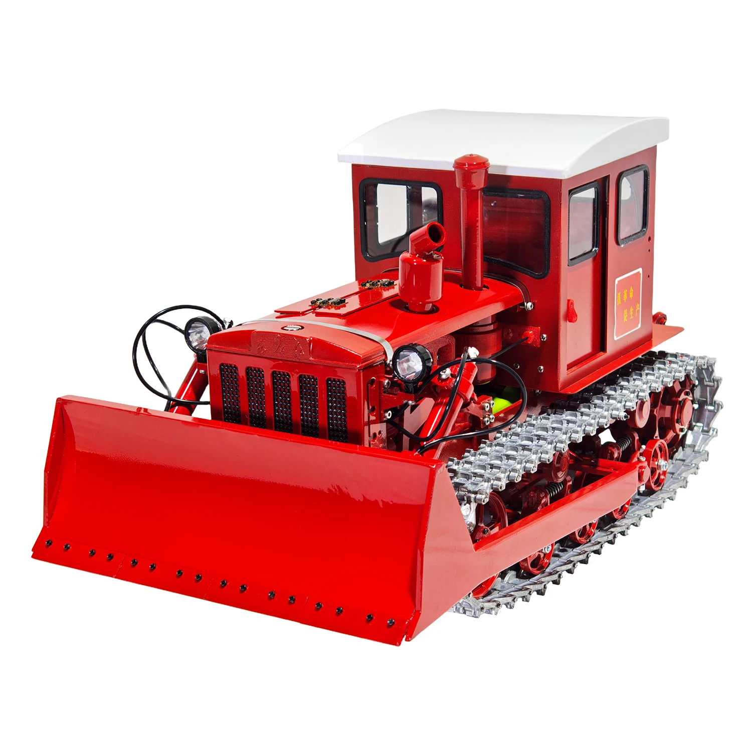 RC المعادن الهيدروليكية جرافة 1/12 التحكم عن بعد الزاحف جرار نموذج RTR جميع المعادن الآلات الزراعية نموذج RC اللعب #3