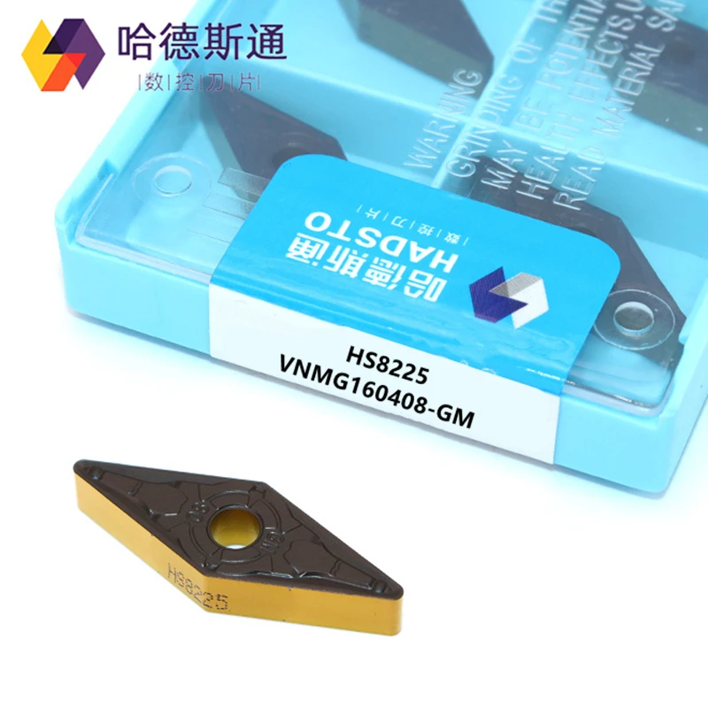 

Hadsto 100% Original Vnmg 160404 -Gm Vnmg 160408 -Gm Vnmg 160412 -Gm Hs8225 Lathe Carbide Tool Outer Circle Cnc Turning Blade Processing Steel Parts