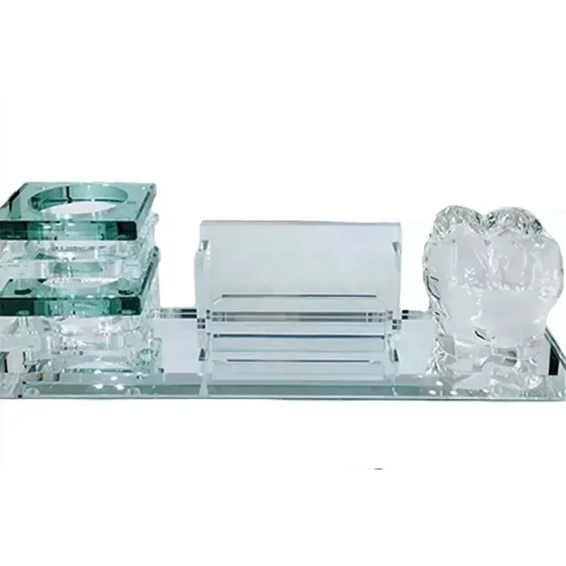 

Dental Crystal molar business card holder+Pen holder Set dental gift for Dental Clinic decoration