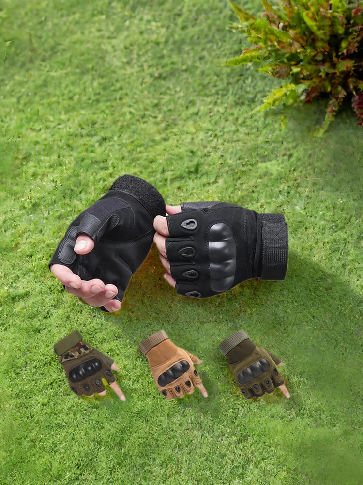 AliExpress WRELS Half Finger Men Gloves Outdoor Military Tactical Gloves Sports Shooting Hunting Airsoft Motorcycle Cycling Gloves