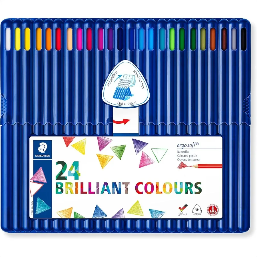 

Ergosoft Colored Pencils Set of 24 Colors in Standup Easel Case 157SB24