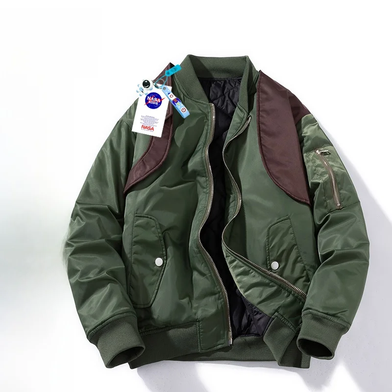 

Collaboration Loose Fit Men's Jaet Ball Game Sle Cotton Padded Coat Casual Versatile Outerwear Waterproof Zipper Closure