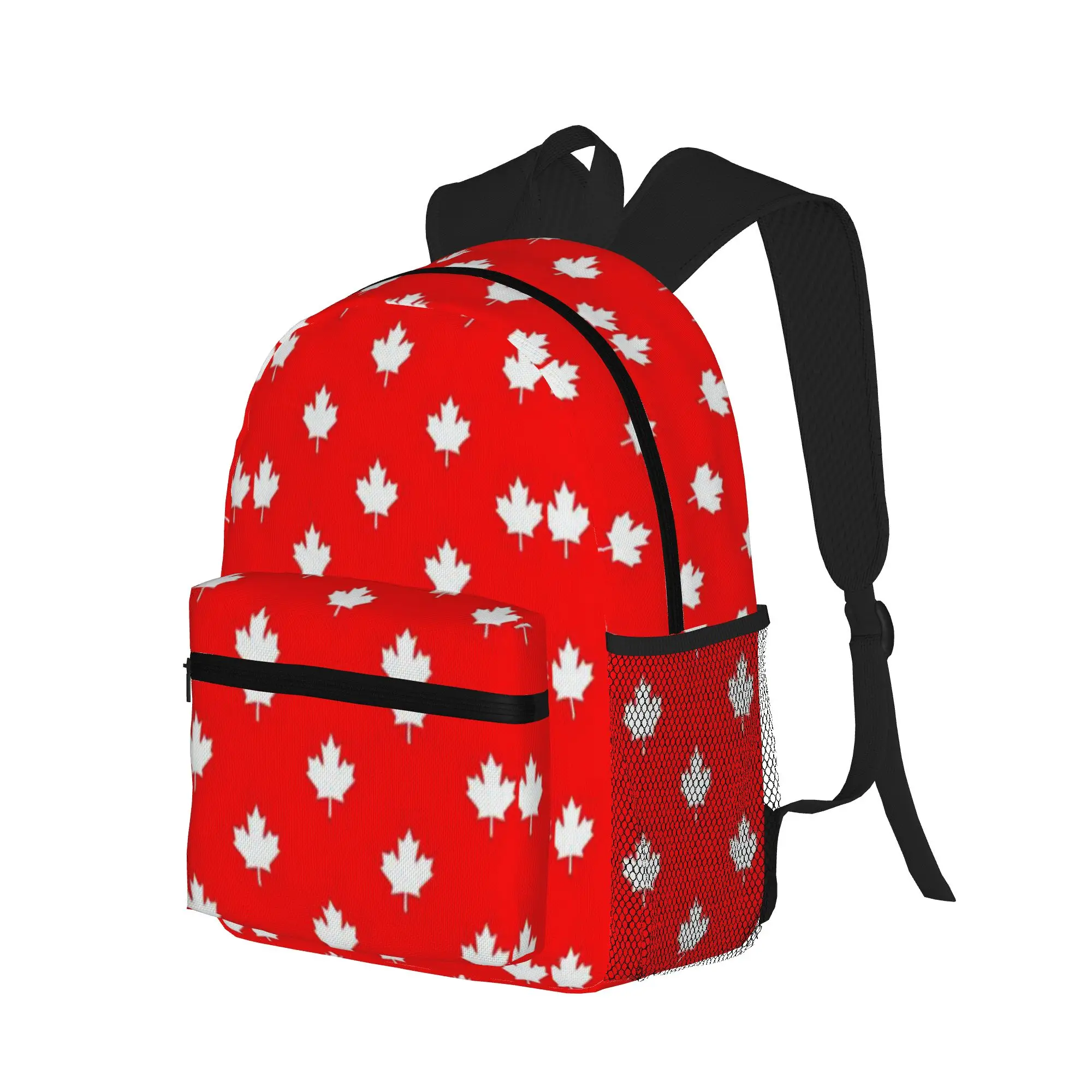 Canada Maple Leaf Flag Emblem  Casual Backpack for Students and Adults Bag