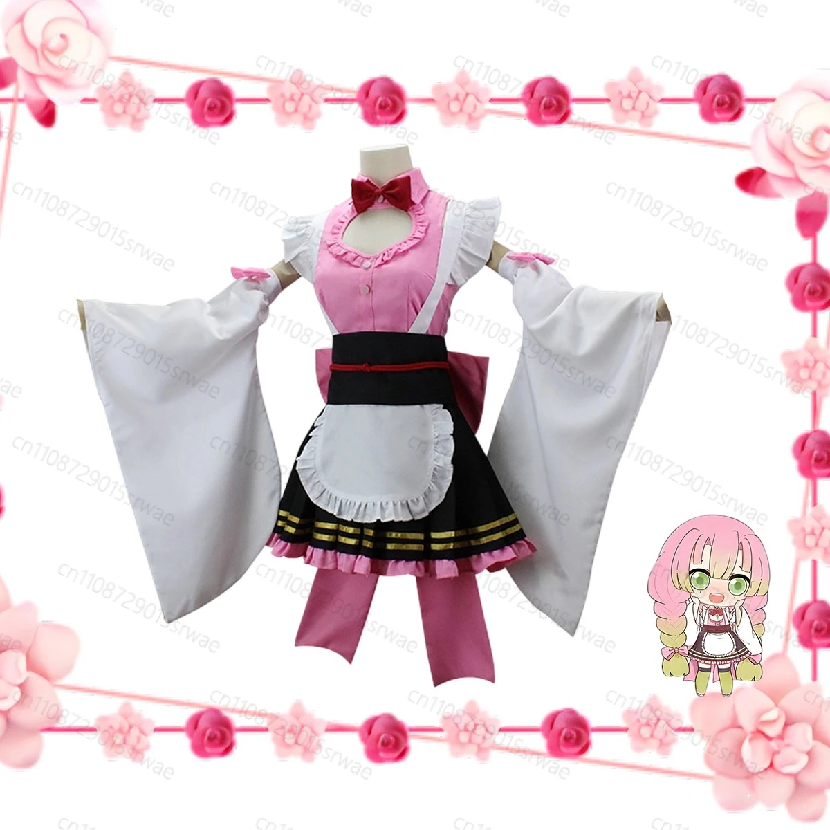 

2025 Anime Demon Killer Cosplay Costumes Kanroji Mitsuri Kimonos Kochou Shinobu Cosplay Costume Halloween CosPlay Suit