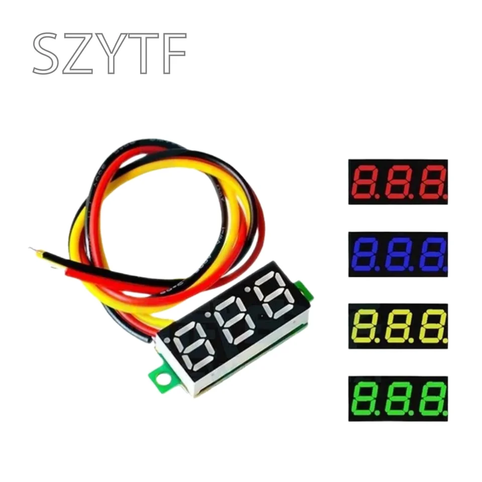 0.28 pollici ultra piccolo digitale DC tester di tensione display digitale regolabile a tre fili DC0-100V batteria voltmetro