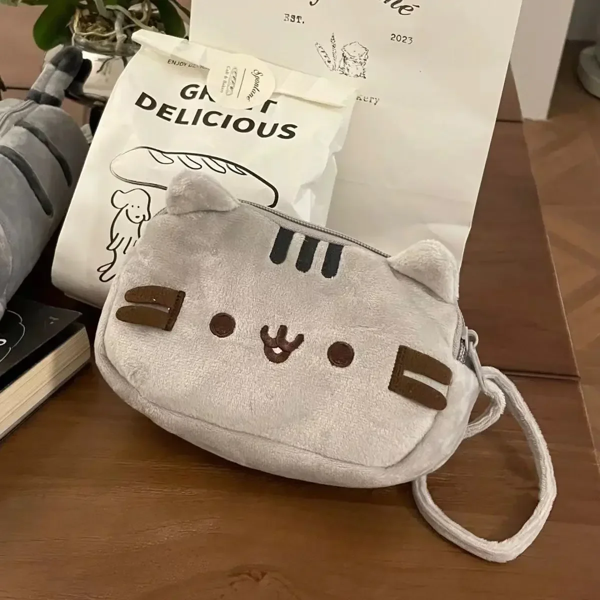 Pusheen Federmäppchen Cartoon Dicke Katze Große Kapazität Kosmetiktasche Schüler-Schreibwarentasche Tragbare Reise-Aufbewahrungstasche Geschenk Kawaii – Detail 2