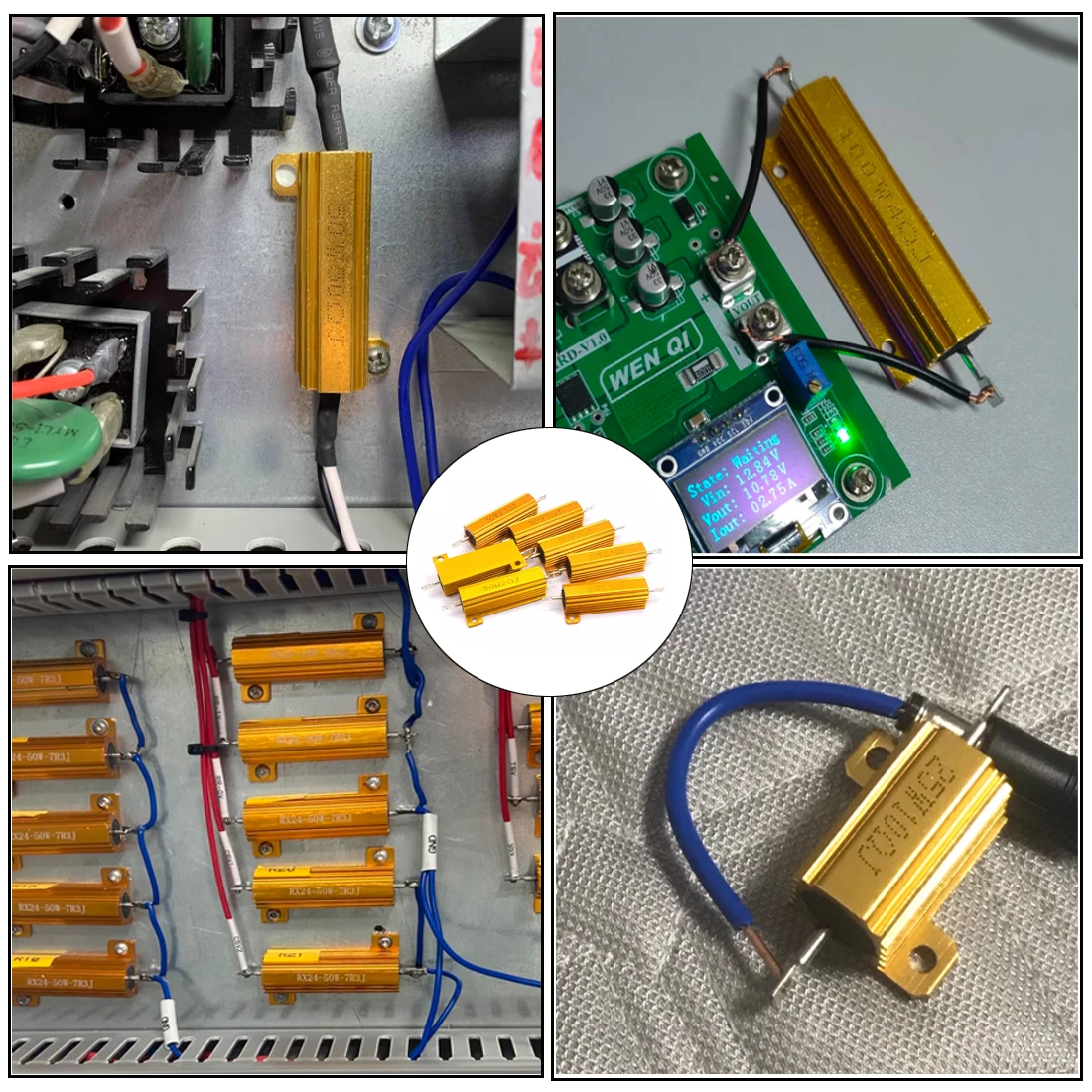 Aluminum Power Metal Shell Case Wirewound Resistor 10W 0.1~10K  0.33R/0.1R/05R/0.22R/0.47R/0.68R/1R/2R~10K