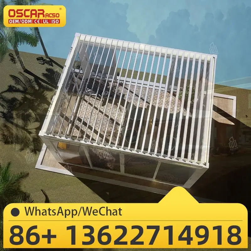 

Новый дизайн, наружный водонепроницаемый электрический навес для патио с жалюзи и беседкой освещения